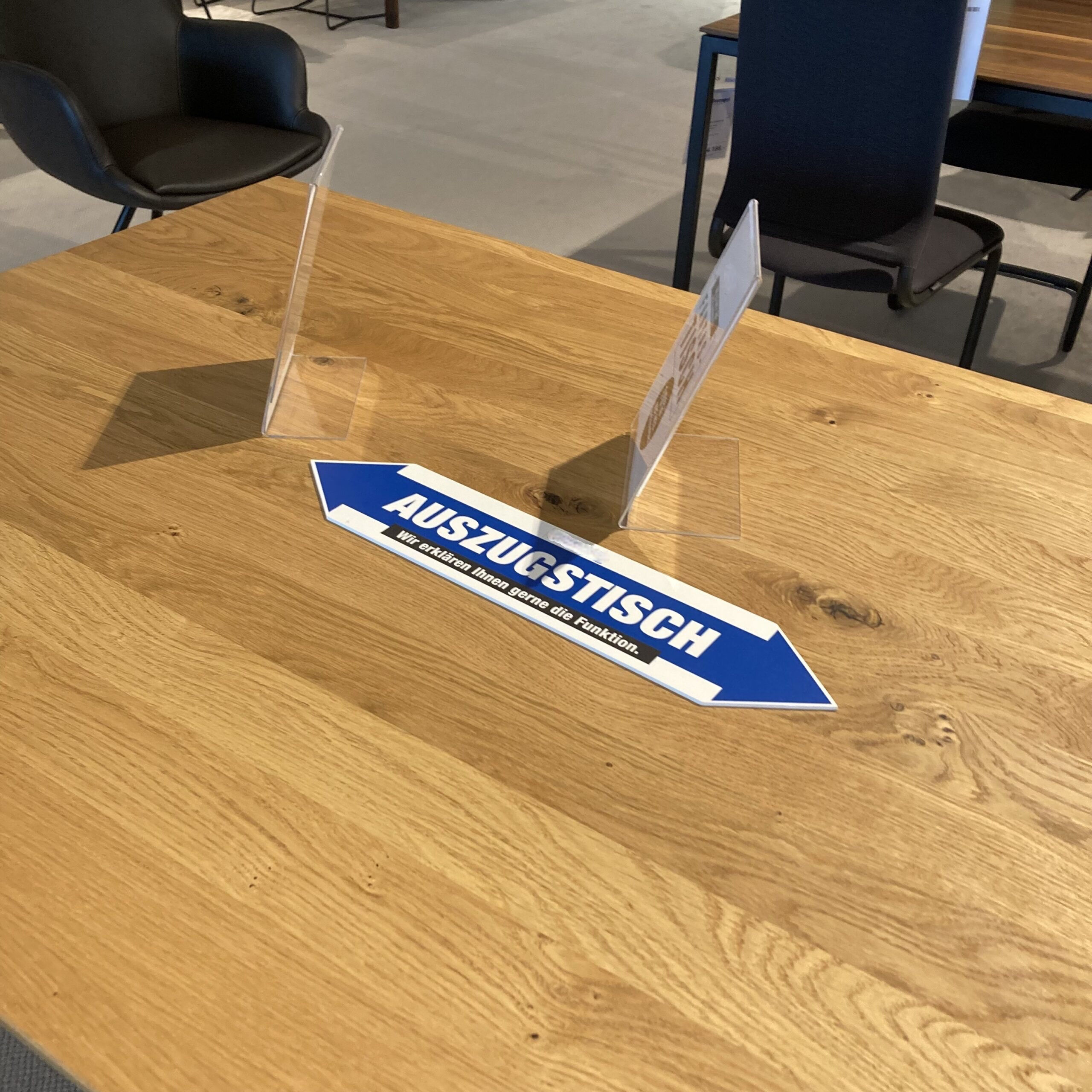 Willisau - Esstisch Prato Platte Eiche Massiv Geölt Gestell Aluminium Schwarz Gebürstet Mit Auszug - 6