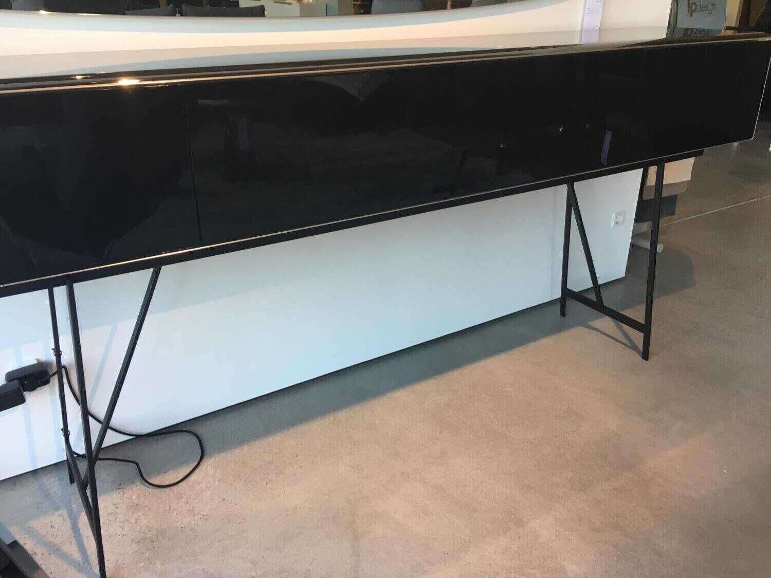 YOMEI - Highboard S 100 Lackiert Schwarz 82 Pantex Hochglanz - 6