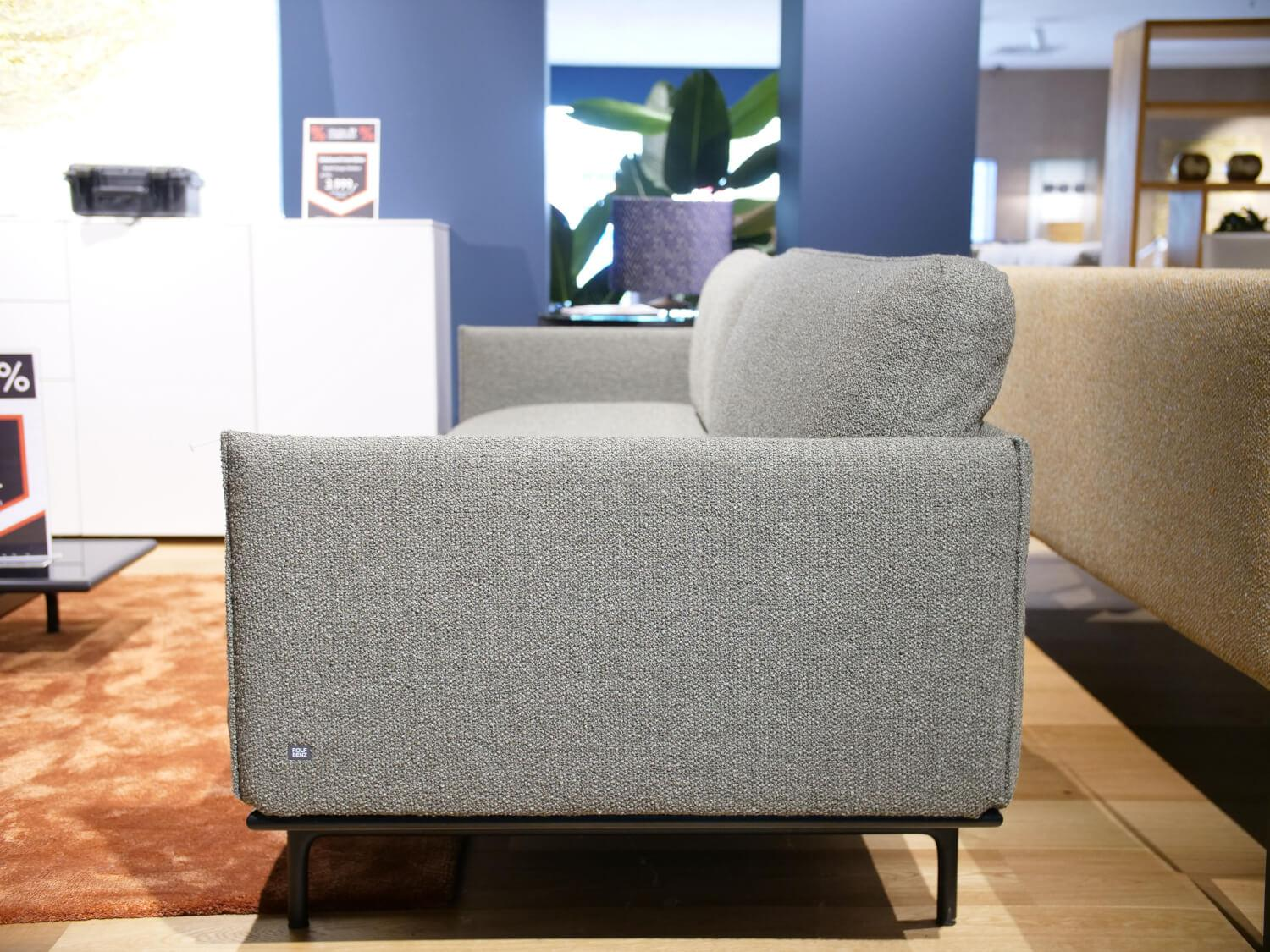 Rolf Benz - Sofa Liv Smart Stoff 24.140 Grüngrau Gestell Aluminium Feinstrukturiert Schwarz - 6