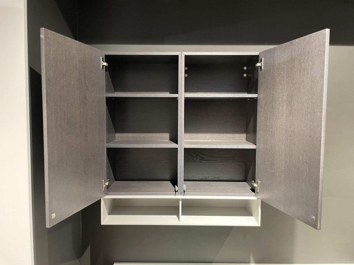 Sudbrock - Wohnwand Cubo Lack Canagrau Mit Eiche Anthrazit Gebeizt - 7