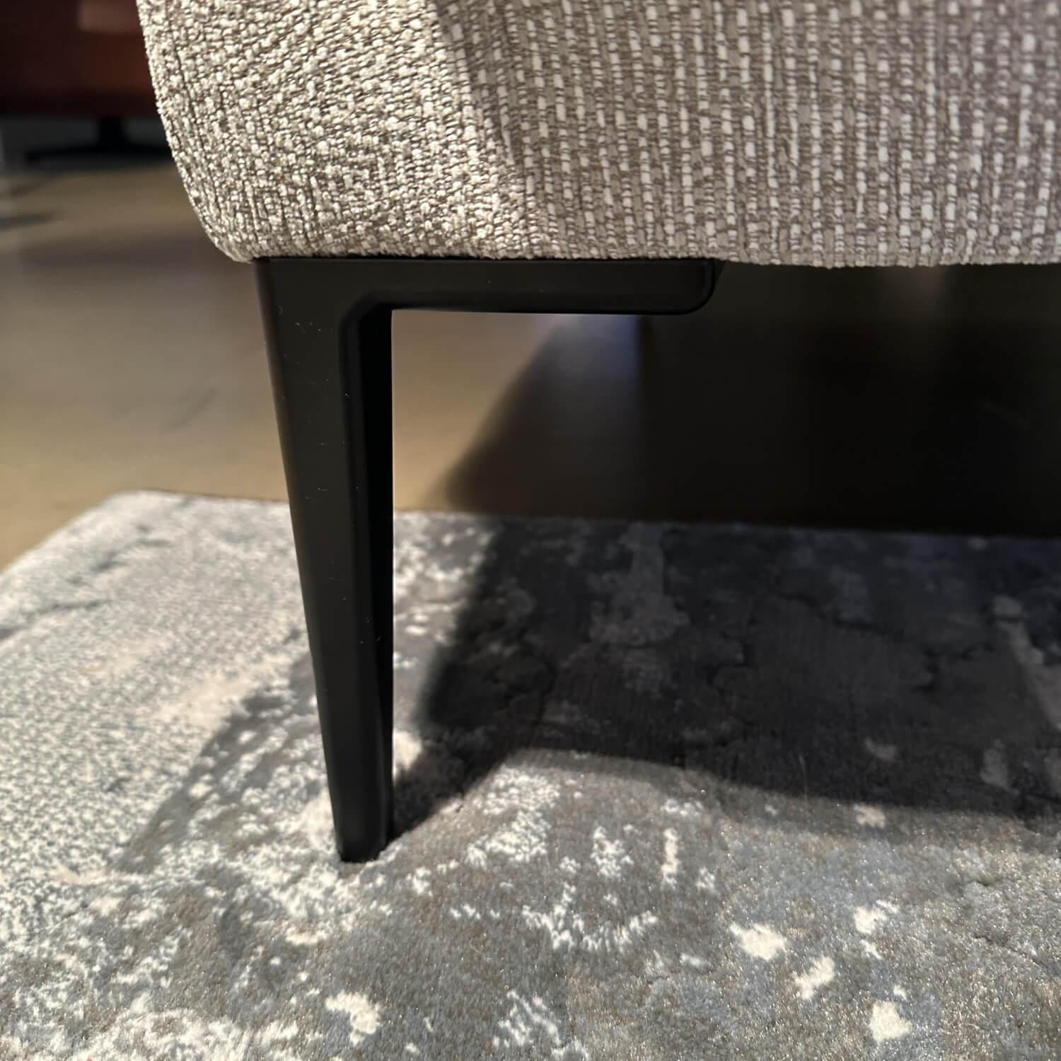 Musterring - Sofa MR 9300 Stoff Rivoli Angora Grau Metallfüße Gebürstet Schwarz Mit Klappbaren Kopft- Und Armteilen - 4