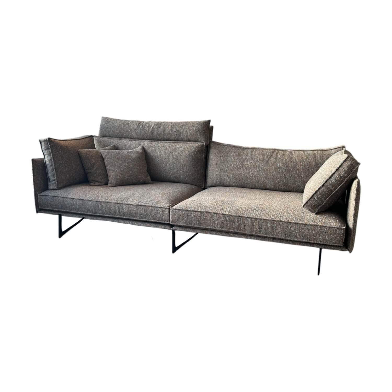 IP Design - Sofa Cube Air Fabric Alice 1750 161 Gray Blue Orange Feet Metal Black - 1