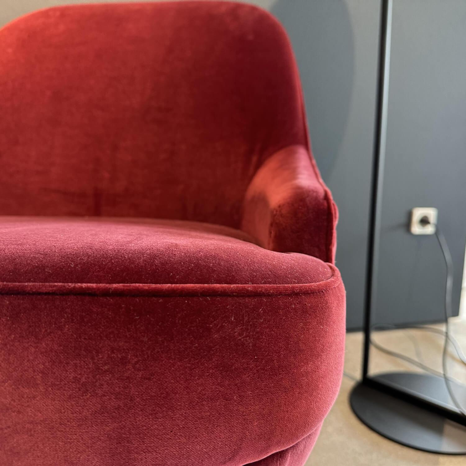 Walter Knoll - Sessel 375 10 Stoff Harald 2 582 Red Grape Rot Füße Eiche Geflammt Geölt Inklusive Filzgleiter - 6