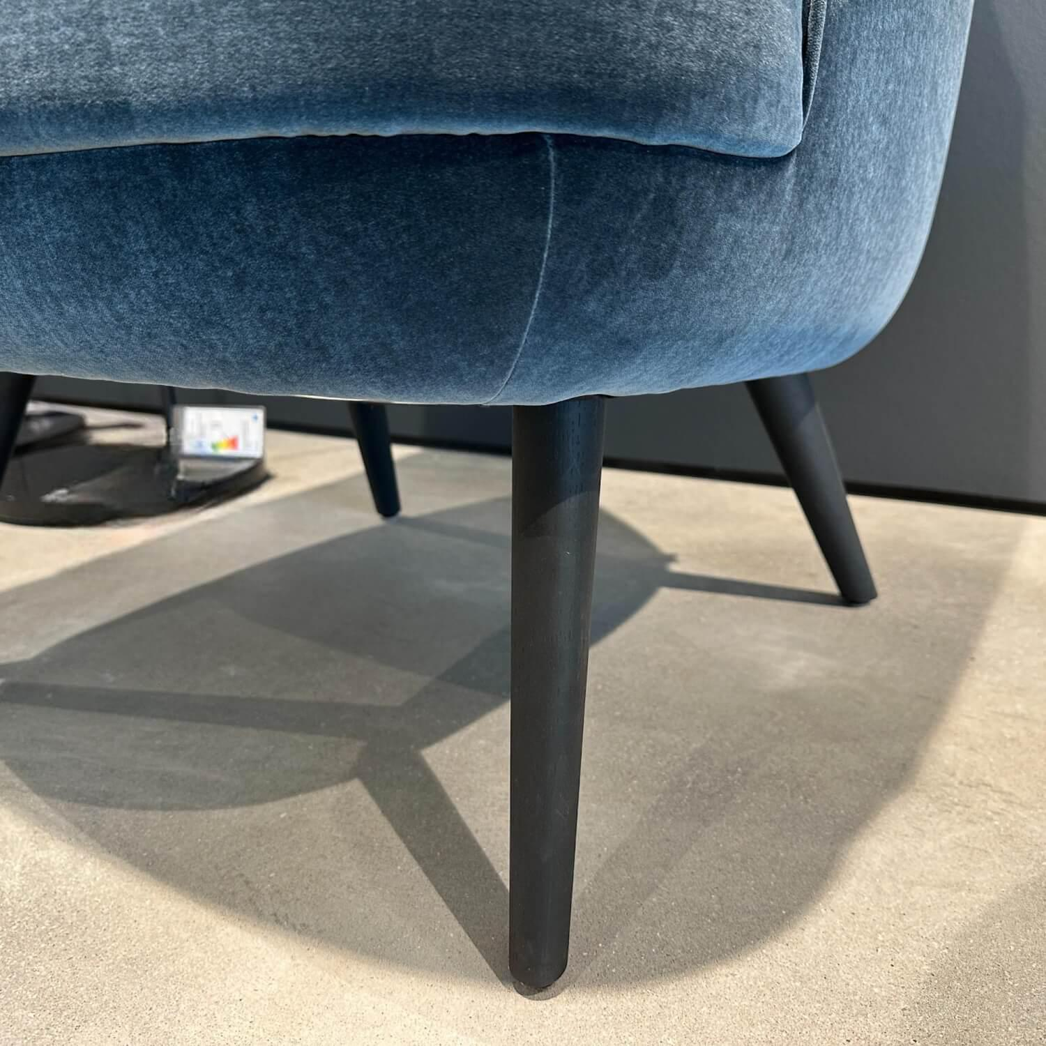 Walter Knoll - Sessel 376 10 Stoff Harald 2 182 Dark Jade Blau Füße Eiche Geflammt Geölt Mit Filzgleitern - 3