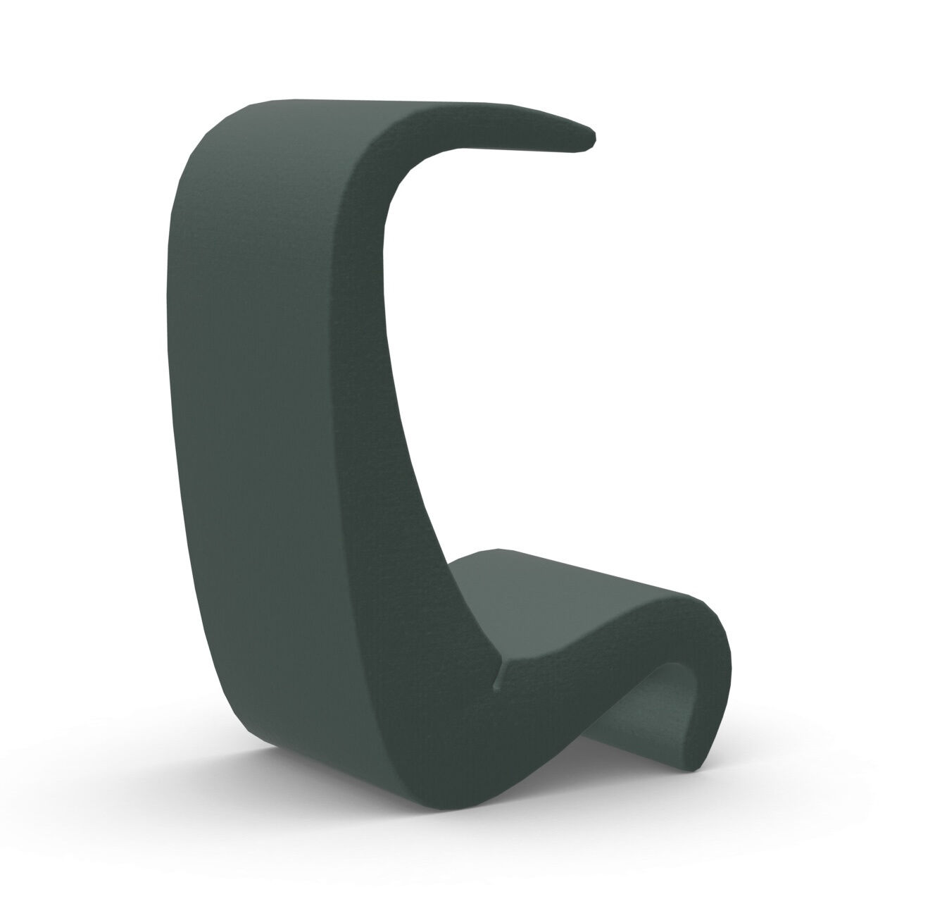 Vitra - Loungesessel Amoebe Panton Amoebe Stoff Volo F60 Grün Grau - 2