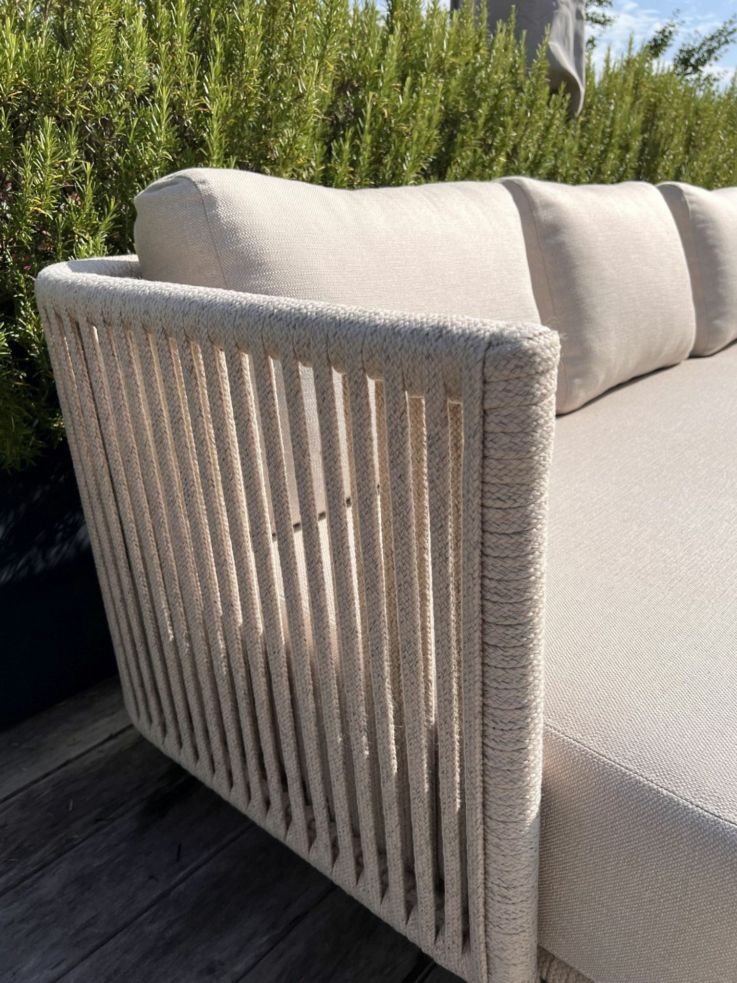 Cane Line - Sofa Moments Stoff Cane Line AirTouch Sand Beige Rahmen Cane Line Rope Sand Beige - 6