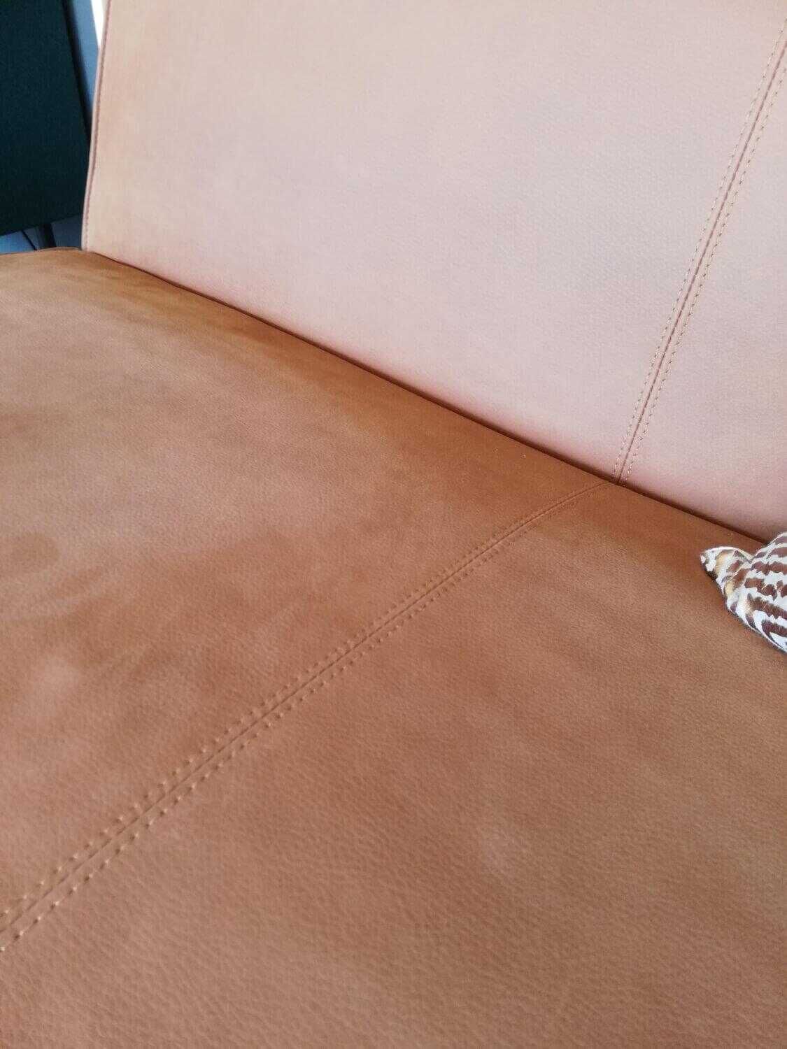 Brühl - Bank Grace Piped 2 Leder Taron 5668 45 Braun Gestell Schwarz - 7