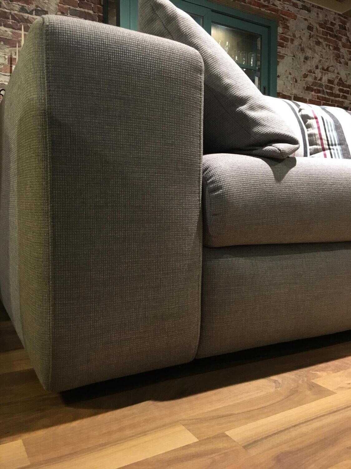 Michalsky - Ecksofa Berlin S Stoff Grau mit Rückenverstellung und 5 Kissen - 15