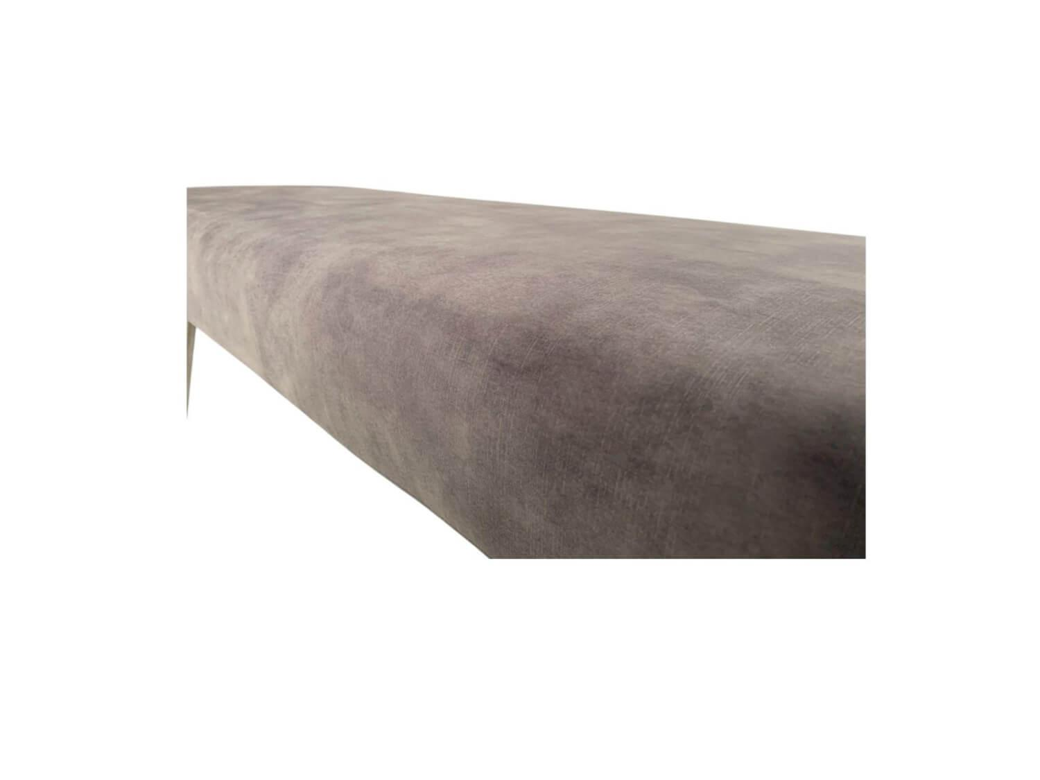 K+W - Einzelbank Step Two I 4401 Stoff Vintage Samt Velours Royal Grau Gestell Vierfuß Edelstahl Gebürstet - 3