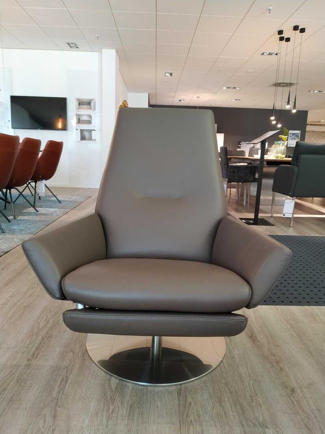 WK Wohnen - Sessel WK 680 Leder Tipo Polo Anthrazit mit Verstellfunktion - 3