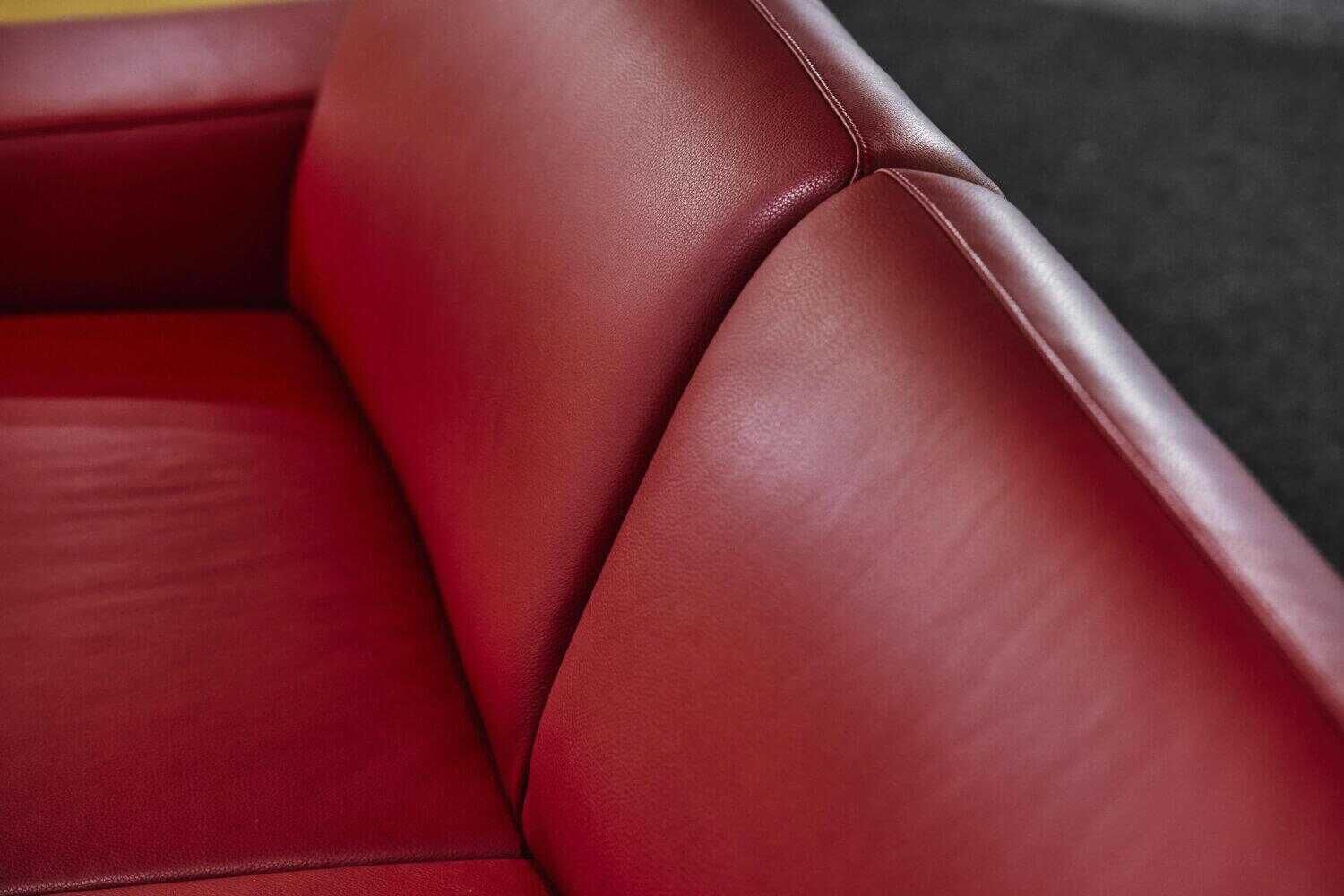 Musterring - Garnitur MR 2875 Leder Rot 2 Sofas 1 Sessel - 10