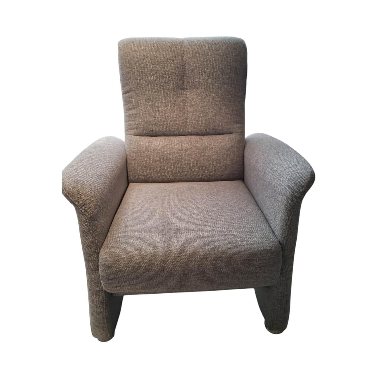 himolla - Polstersessel 6001 Select Stoff Bodyflux Aqua Braun Grau Füße Aluminium - 1