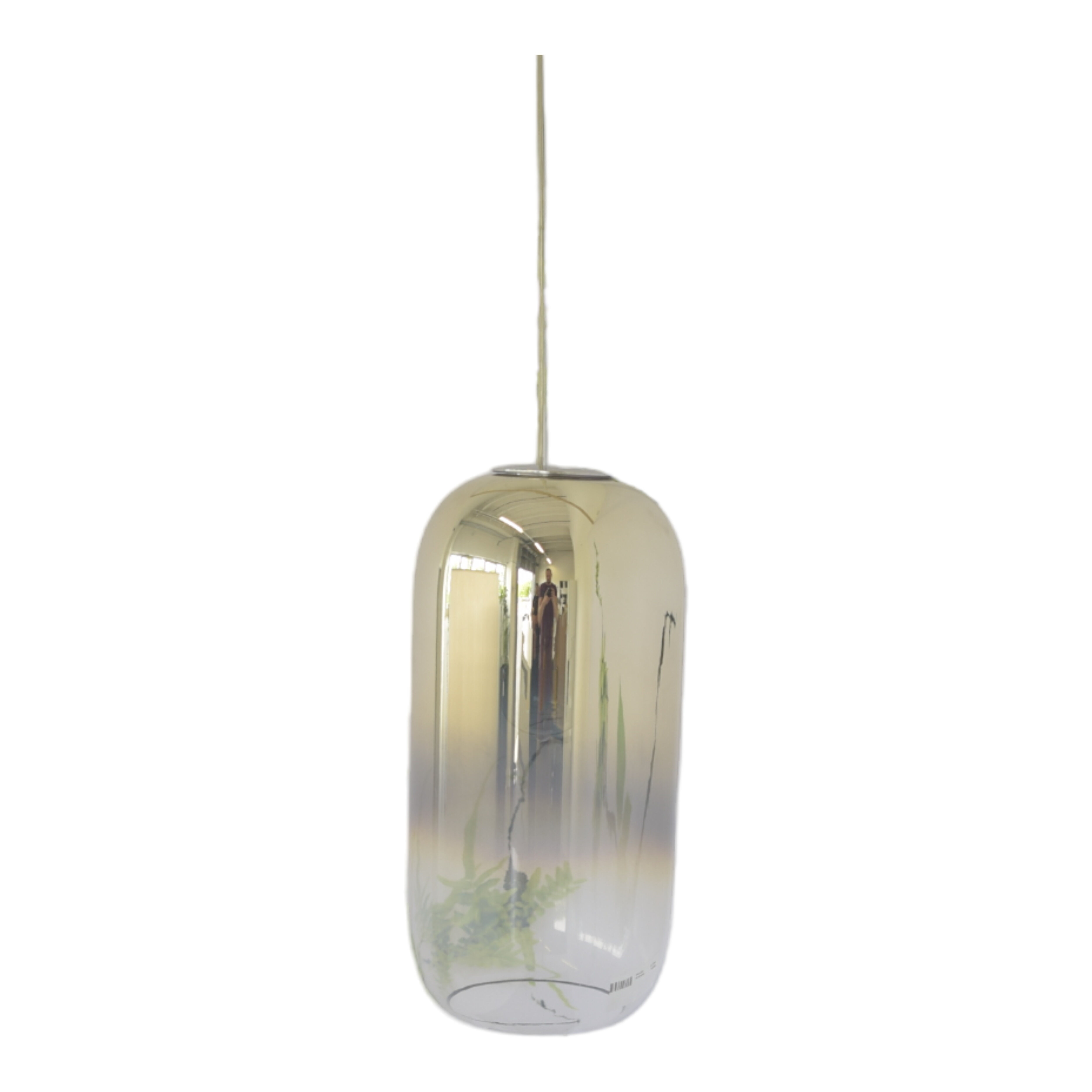 Pendelleuchte Gople Lamp S Mundgeblasenes Glas Metall Kupfer Aluminium