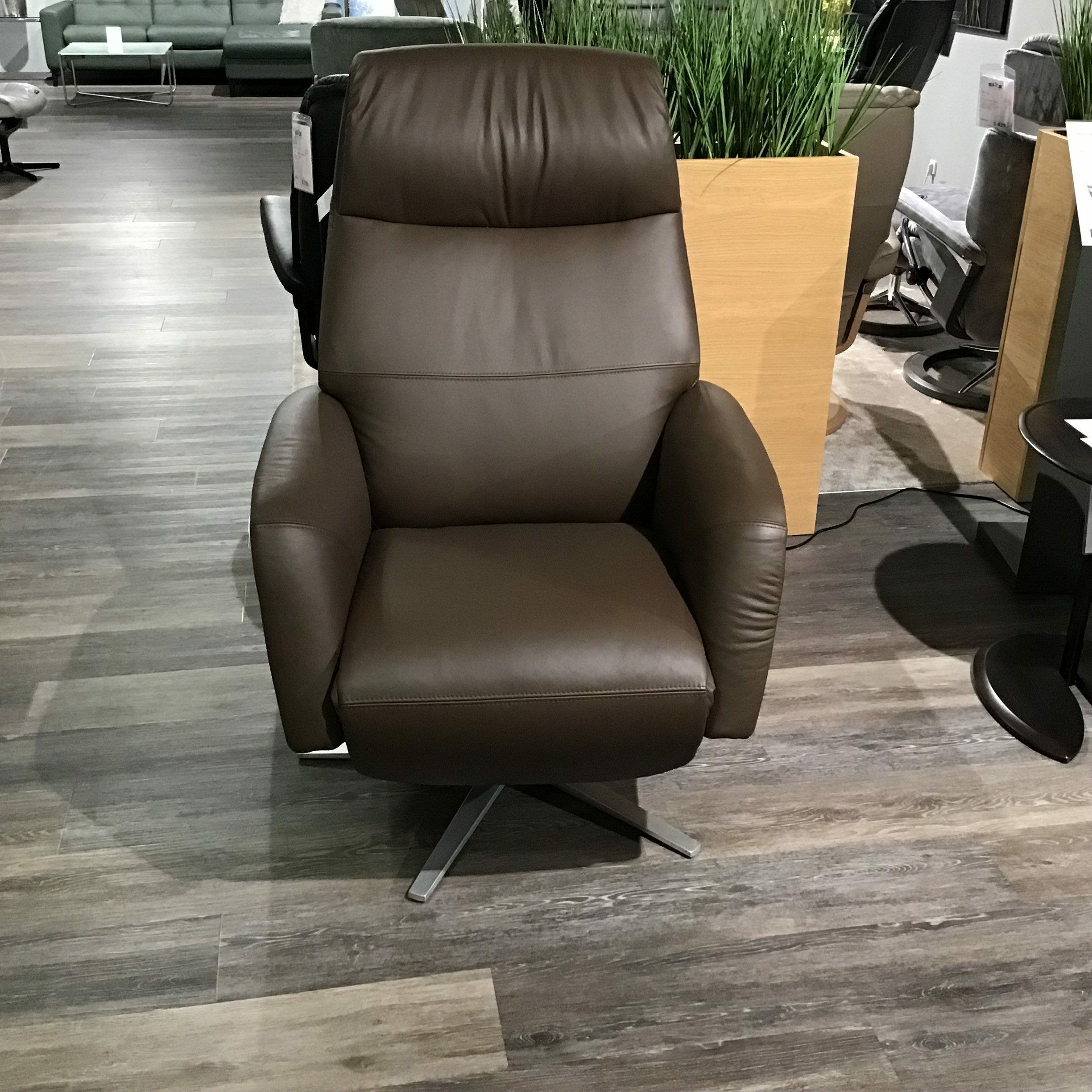 Stressless - Drehsessel Scott Sirius Leder Paloma 094 Chestnut 88 Braun Gestell Aluminium - 4