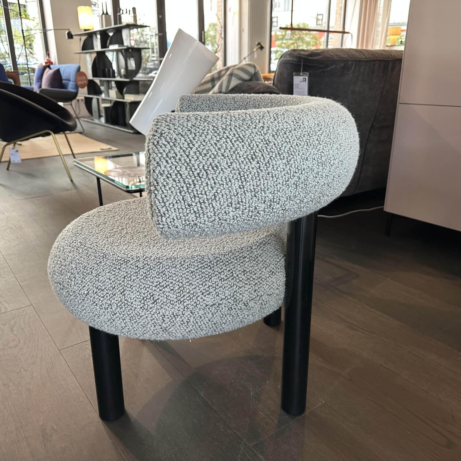 Tom Dixon - Sessel Fat Lounge Stoff Storr 0612 D Grau Gestell Stahl Schwarz - 5