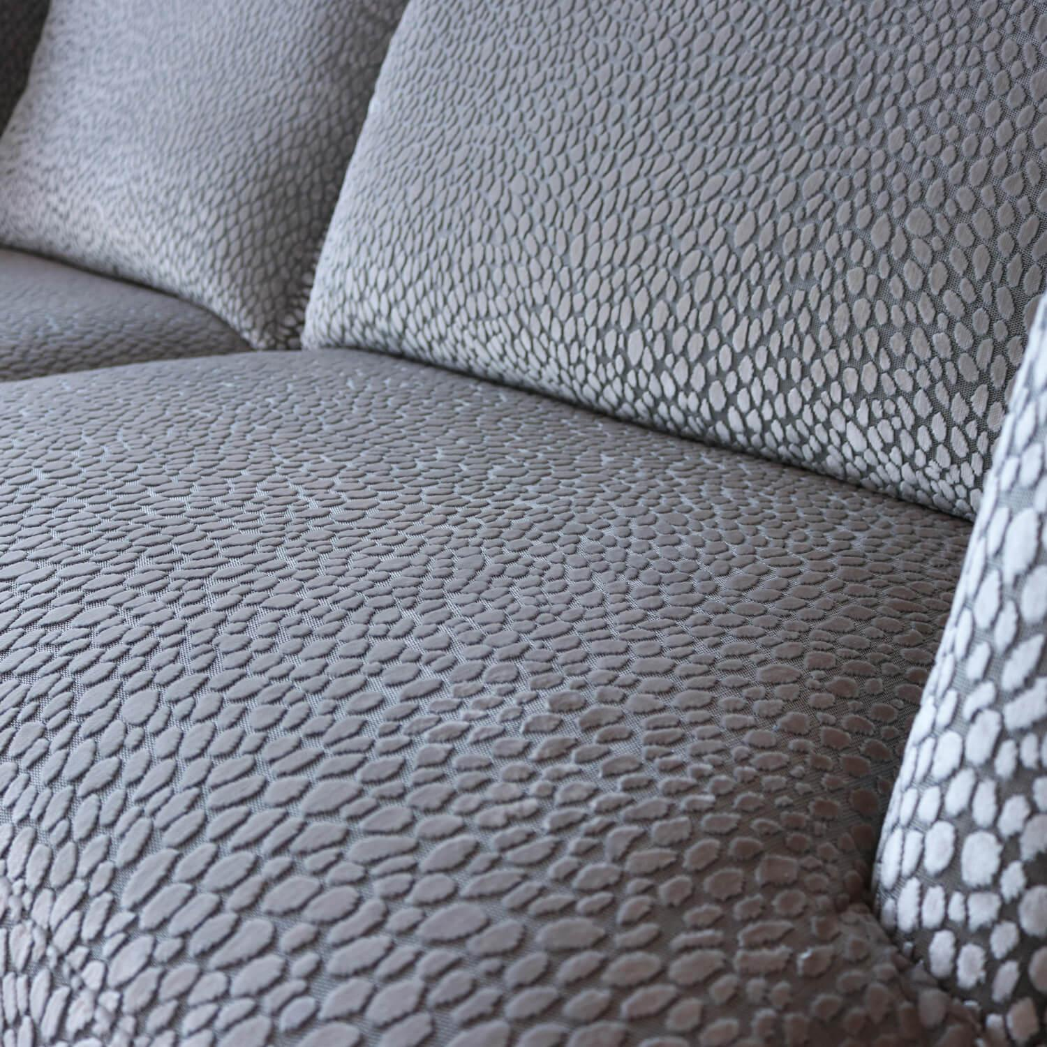 Sofa Polo Lounge BW 162 Bezug Stoff Kleingemustert Grau