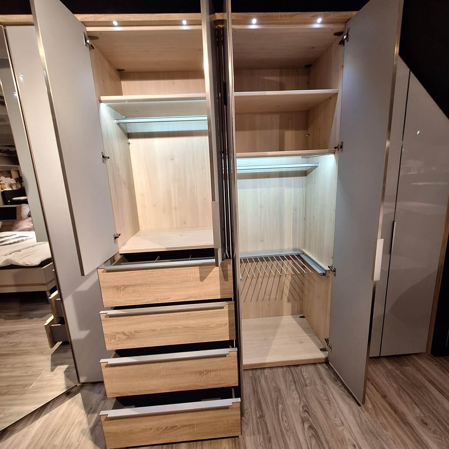 Nolte - Eckkleiderschrank Nika Seidengrau Sonoma Eiche Horizont 100 - 4