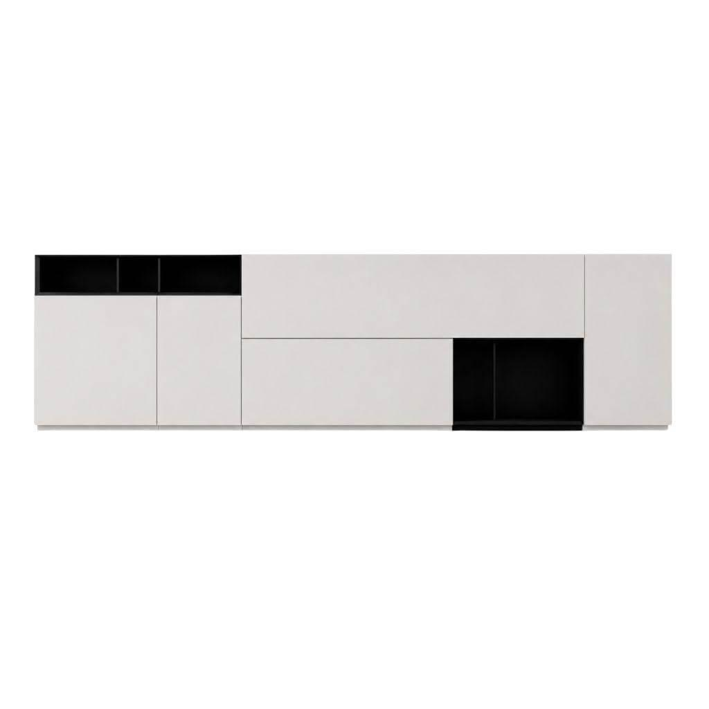 Kettnaker - Sideboard Alea Lack Weiß Schwarz Matt - 1