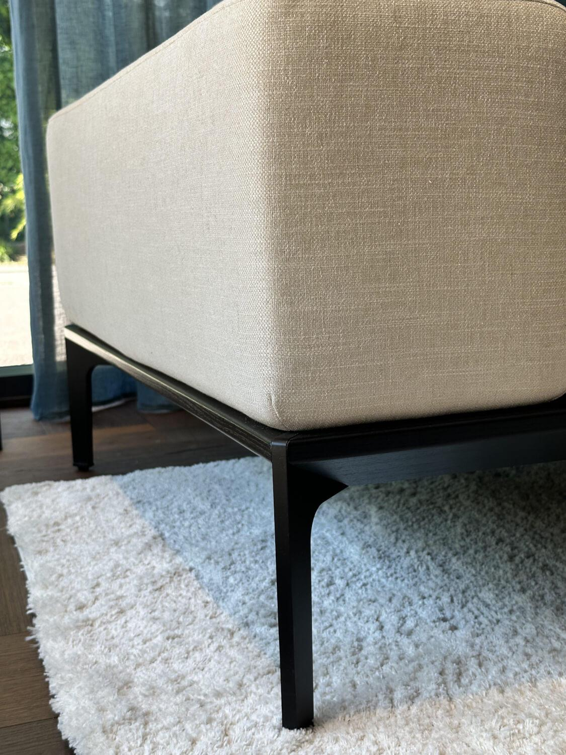 Bielefelder Werkstätten - Ecksofa Spirit Stoff Bonito 9 6007 171 Beige Metallfuß Matt Schwarz Pulverbeschichtet - 7