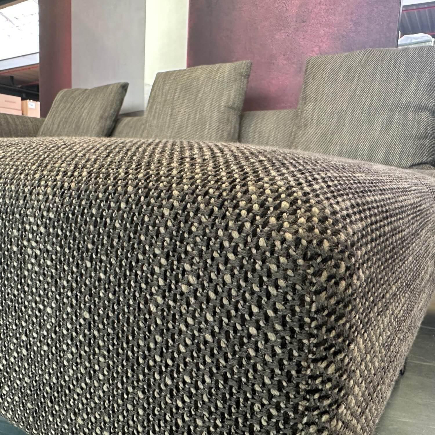 Walter Knoll - Ecksofa Muud Stoff Bogar 7830 Nightshade Grau Kufen Metall Matt Schwarz Pulverbeschichtet Mit Hocker - 2