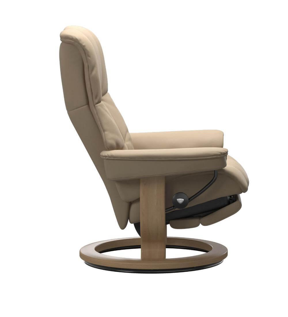 Stressless - Armchair Mayfair L Leather Paloma Beige Frame Classic Power LegBack with rechargeable battery - 3