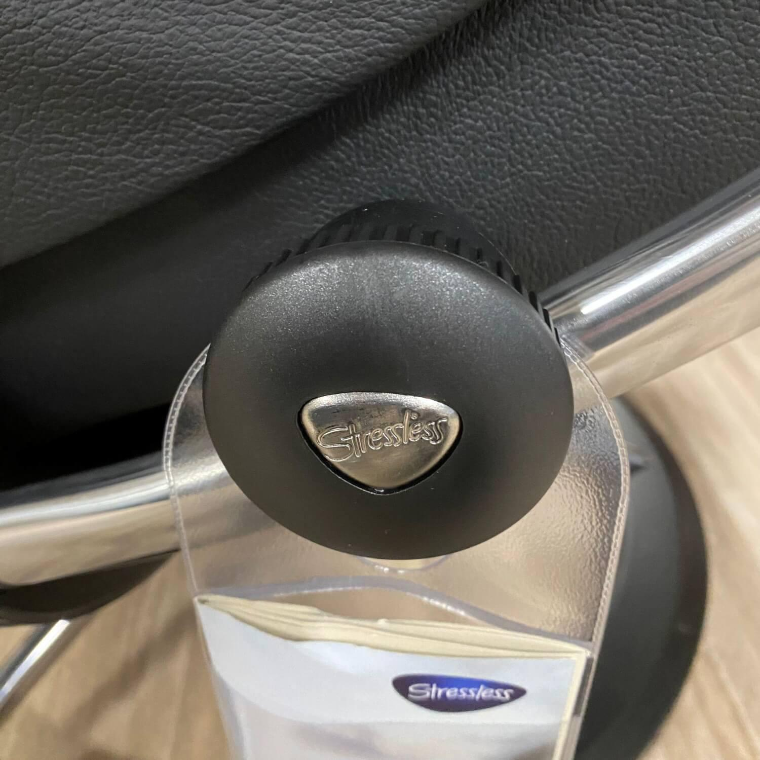 Stressless - Stressless Sessel mit Hocker Garda L Batick Black Signature Chrom Black - 6