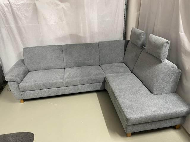 Dietsch - Ecksofa Enjoy Stoff 1 Mito 87 Platin Grau mit 2 Kopfstützen - 4