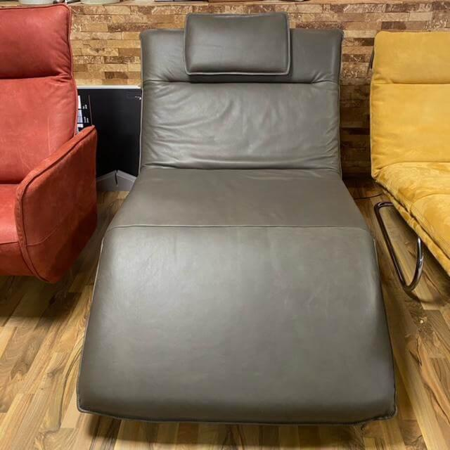 Nolte - Relaxliege Prato Bezug Leder 90 23 26 Rancho Grau Braun Gestell 23 Stahl Inklusive Akku - 9