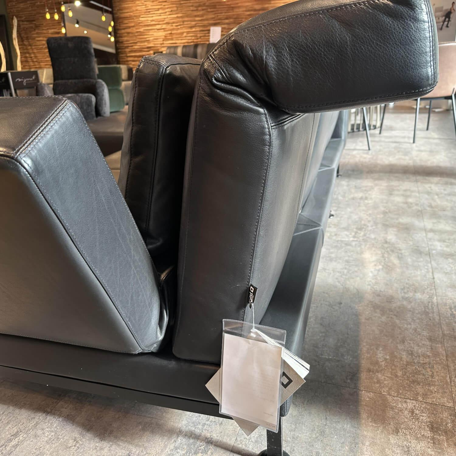 Brühl - Polstergruppe Moule Medium Leder 5669 0010 Schwarz Fuß Kufe Schwarz Pulverbeschichtet Mit Kissen - 6