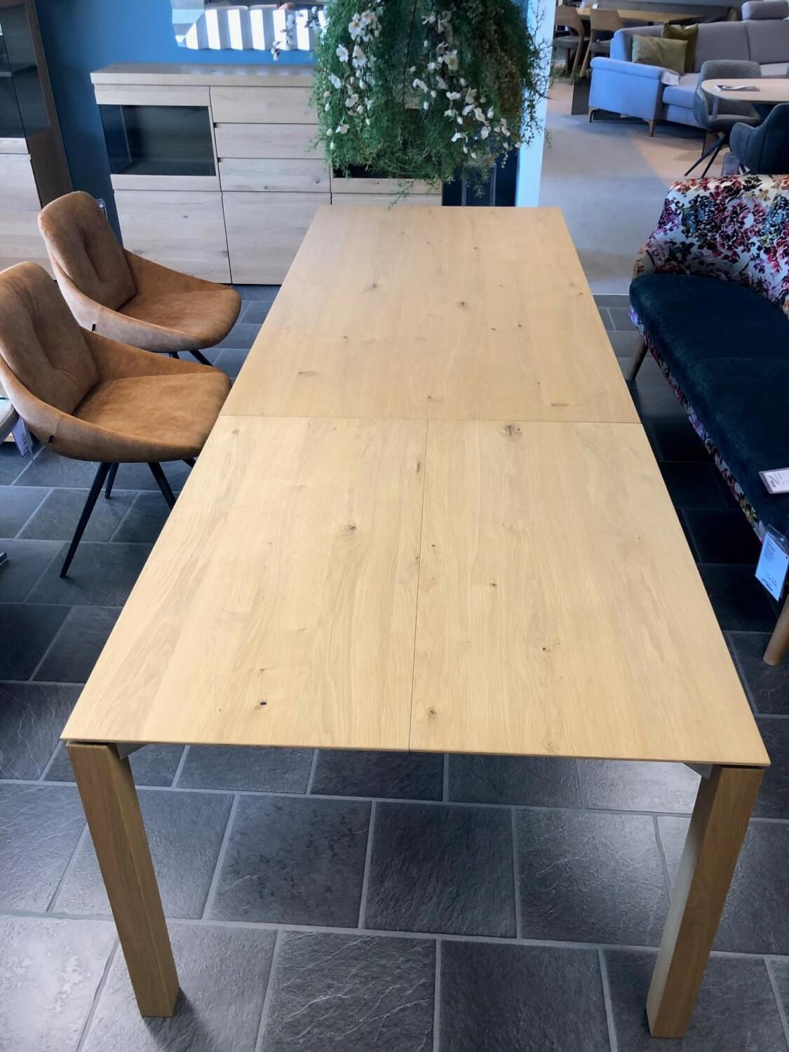 Venjakob - Dining table Concret Q738 wild oak light veneered oiled with folding insert - 5