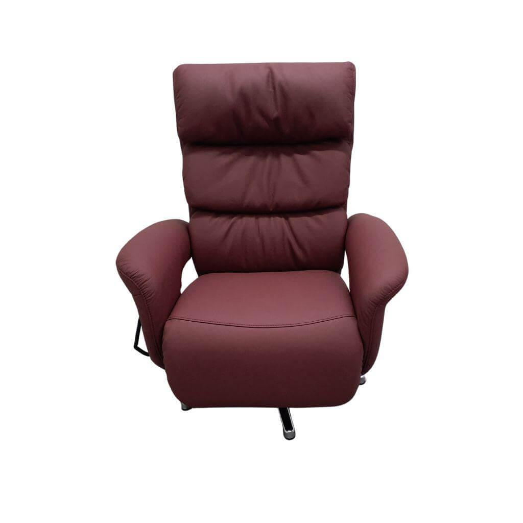 himolla - Relaxsessel Easyswing M 7428 56 K42 2-Motorisch Leder 24 Longlife Rustika Oxblood Braun Rot Gestell Sternfuß Alu - 1