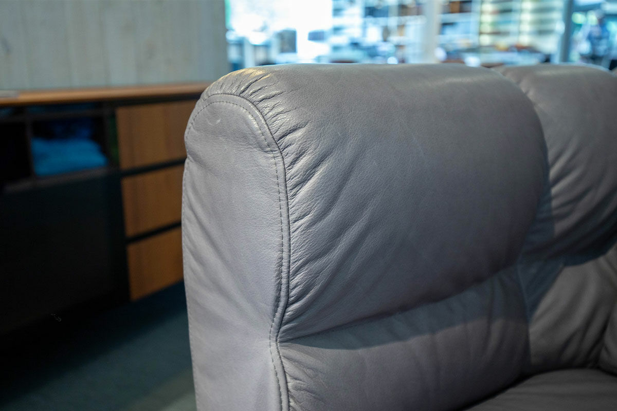 Brühl - Sessel Magnolia Leder Lama 5669-95 Hellgrau Gestell Metall Schwarz Pulverbeschichtet - 6