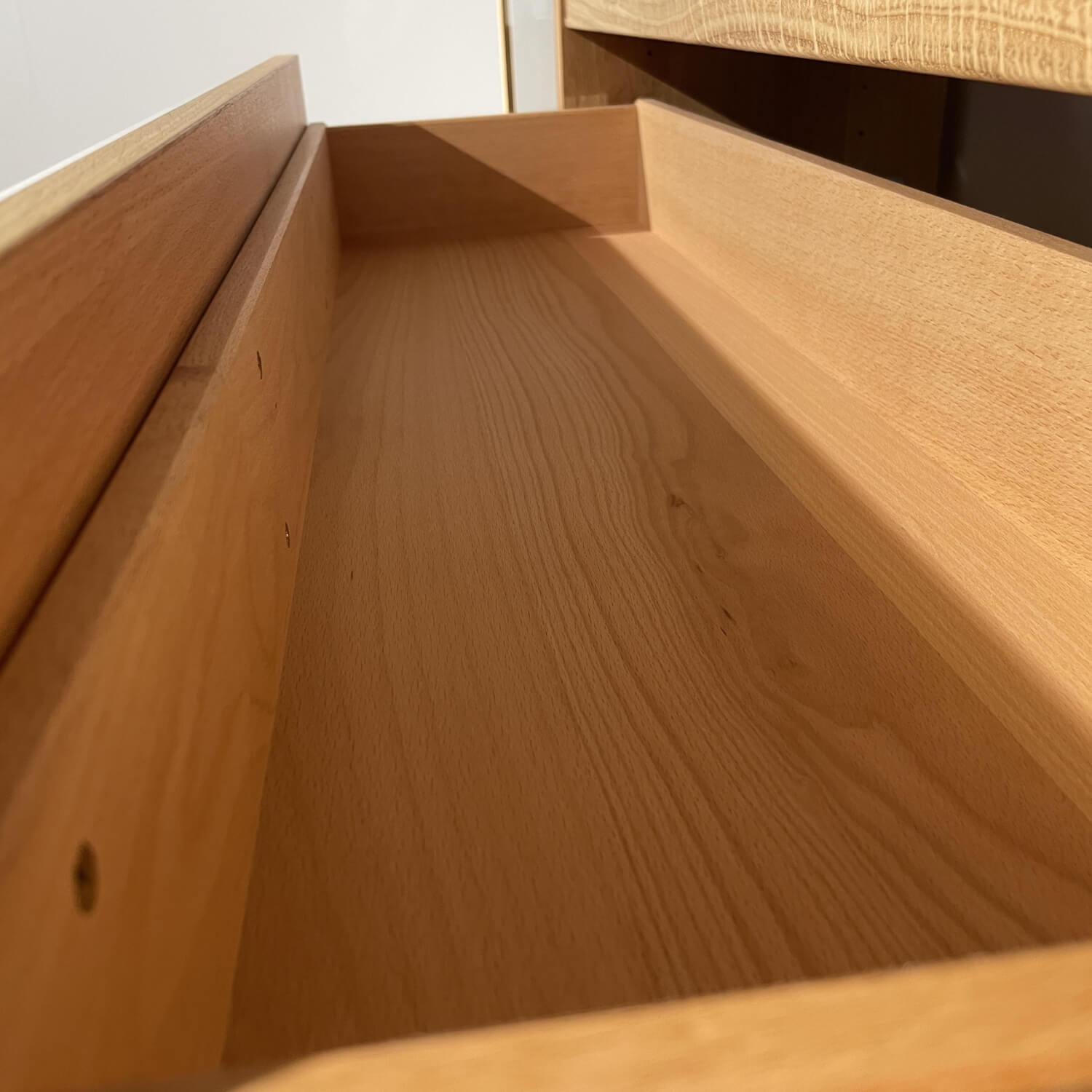 Team 7 - Regalwand Cubus Vollholz Eiche Natur Geölt Glas Naturweiß Matt Mit Touchbeschlag - 10