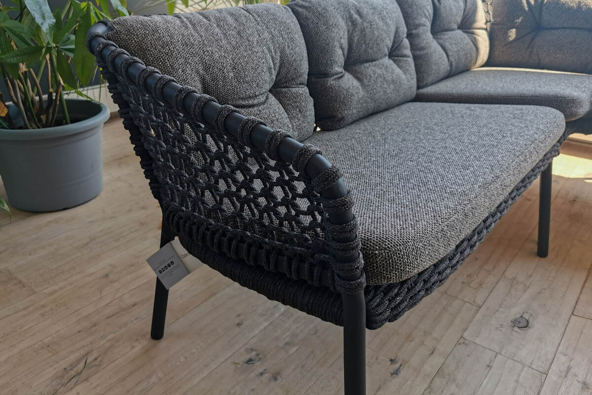 Cane Line - Outdoor Loungegruppe Ocean Cane Line Soft Rope Dark Grey Dunkelgrau Inklusive Kissensatz - 2