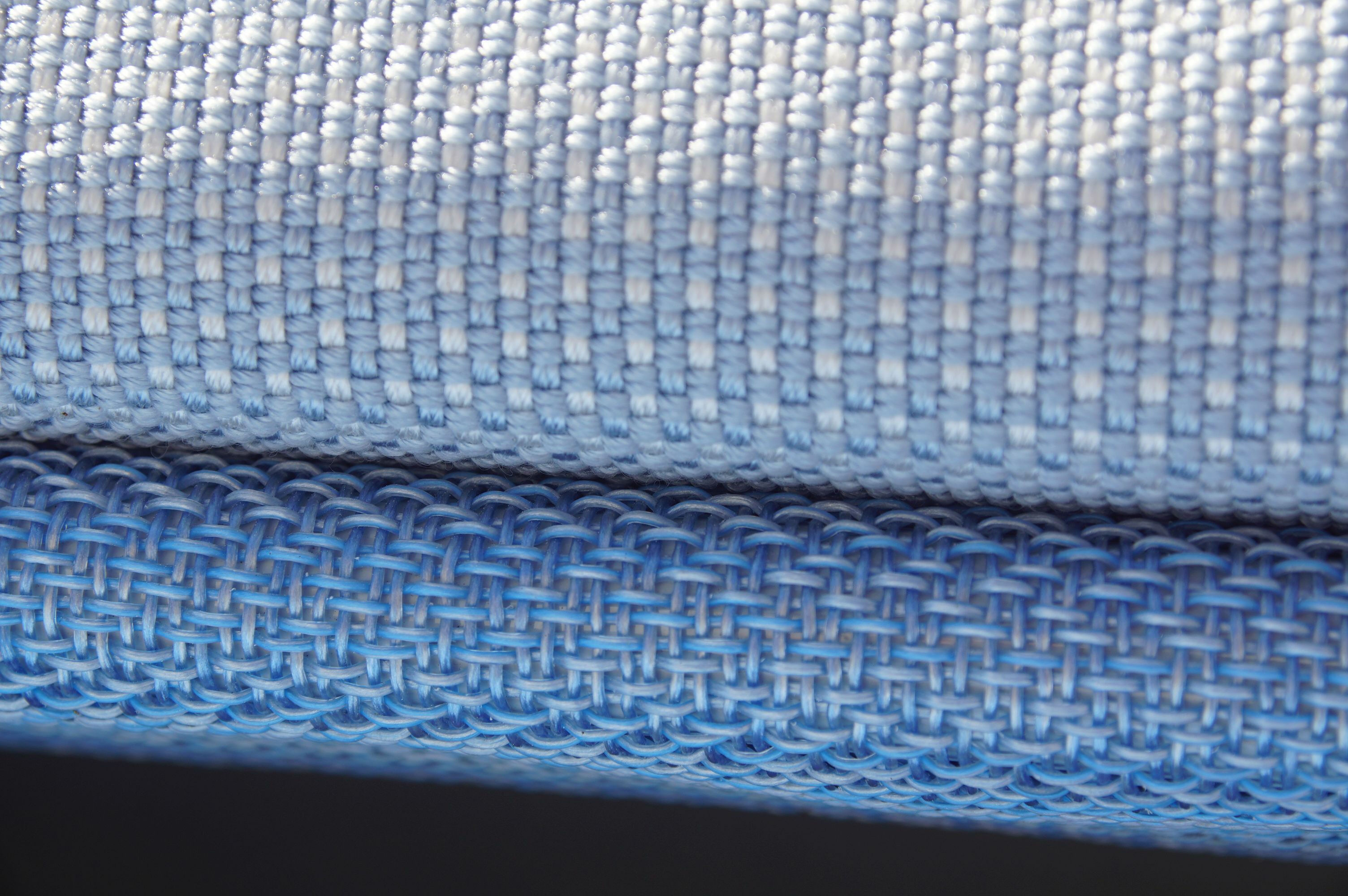 Paola Lenti - Ecksofa Canvas Stoff Brio Malva Bianco Blau Gestell Rostfreier Stahl Inklusive Kissen - 3