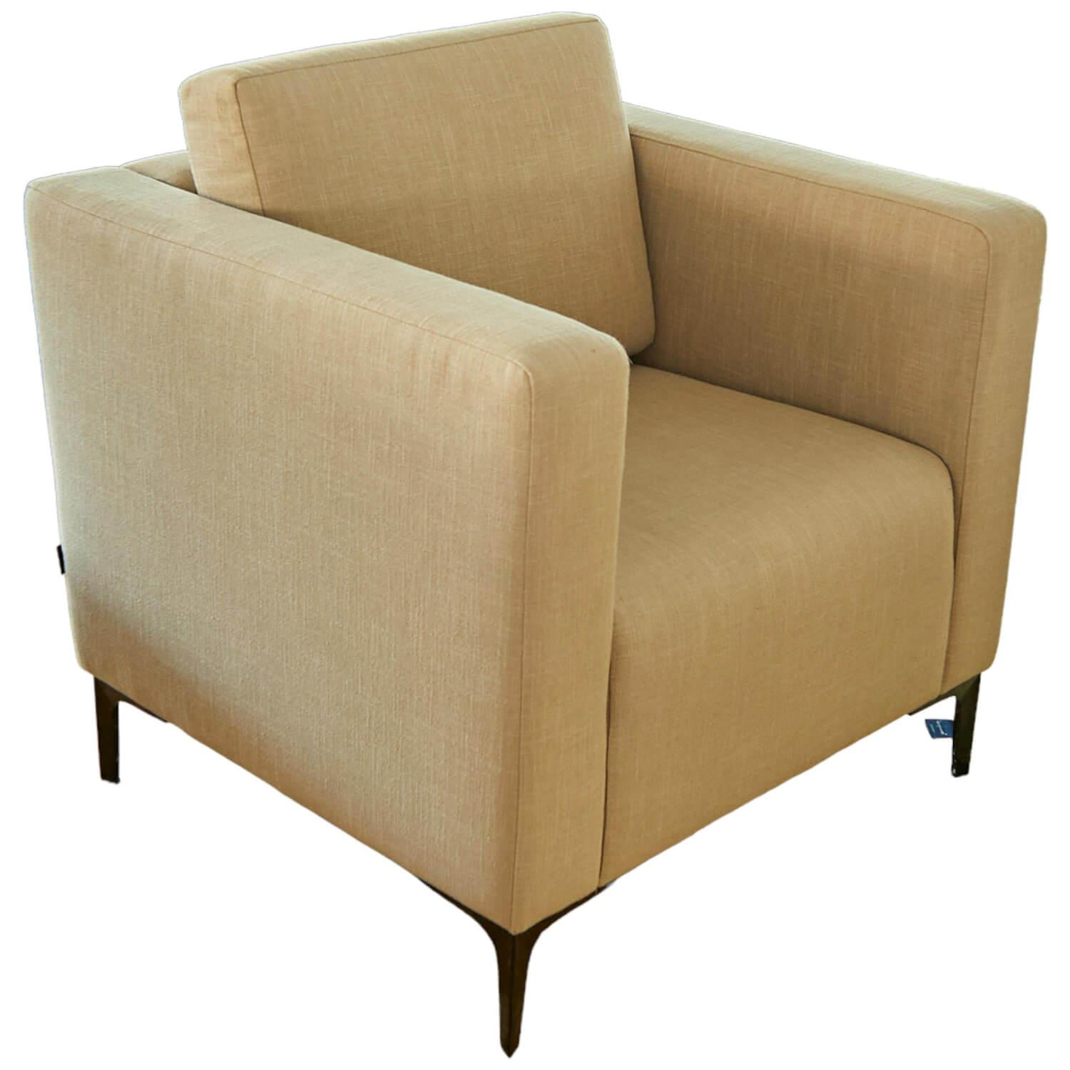 Sessel Banzaii Lounge Chair Stoff Beige Braun Lino Fungo C