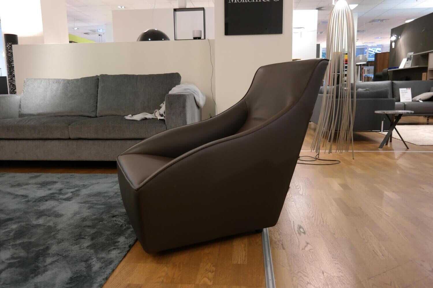 Molteni & C - Sessel Doda DPLF Hoch Leder P823 Dunkelbraun - 3