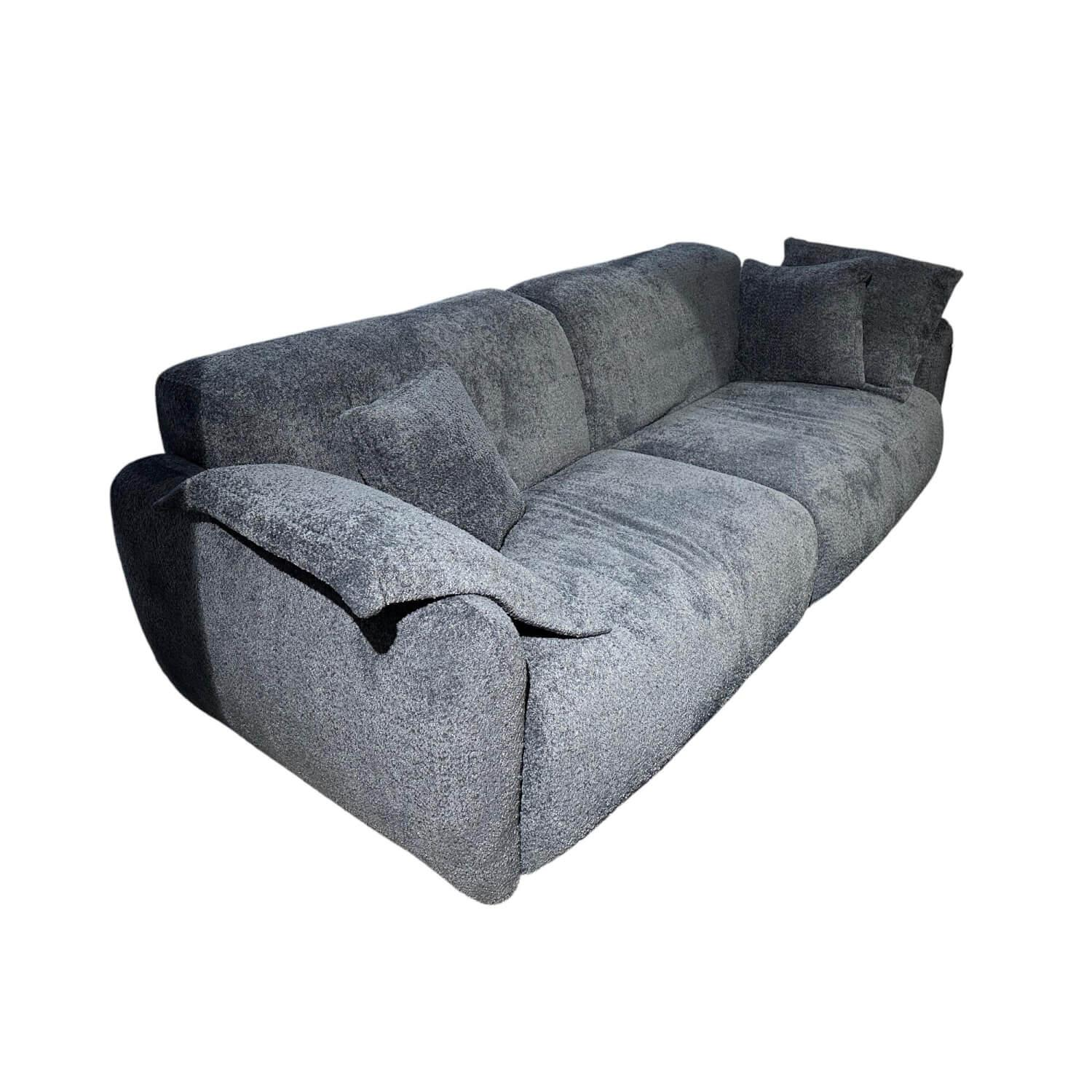 Raum.Freunde - Sofa Till RA Stoff Shaun Blue 1625 Blau Füße Kunststoffgleiter Schwarz Inklusive Kissen - 1