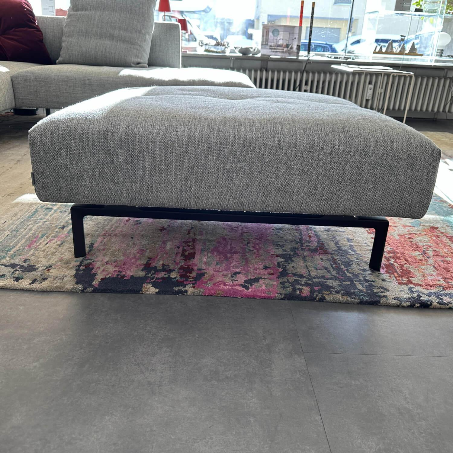 Walter Knoll - Ecksofa Muud Stoff Togba 7854 Pebble Grau Gestell Matt Pulverbeschichtet Bronze Schwarz Inklusive 3 Rückenkissen Und 2 Dekokissen - 2