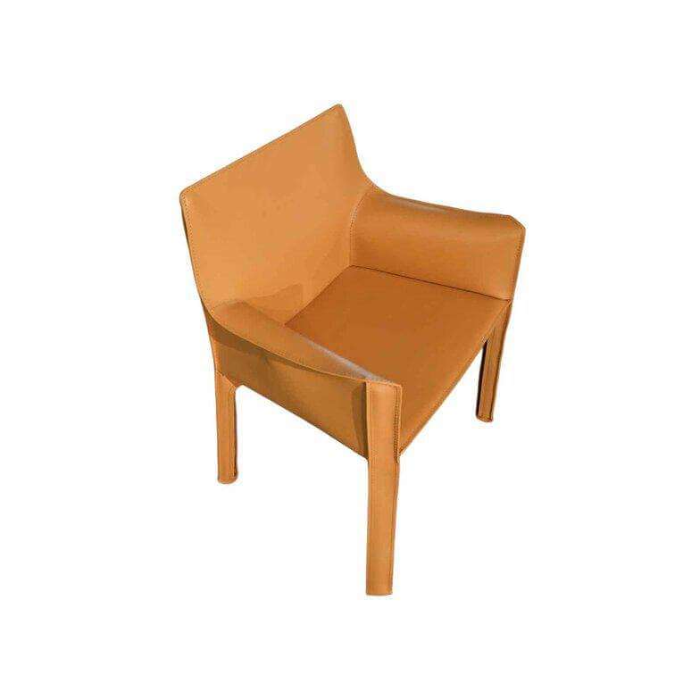 Cassina - 4er-Set Armlehnstuhl Cab Leder Cuoio Naturale Beige Braun - 2