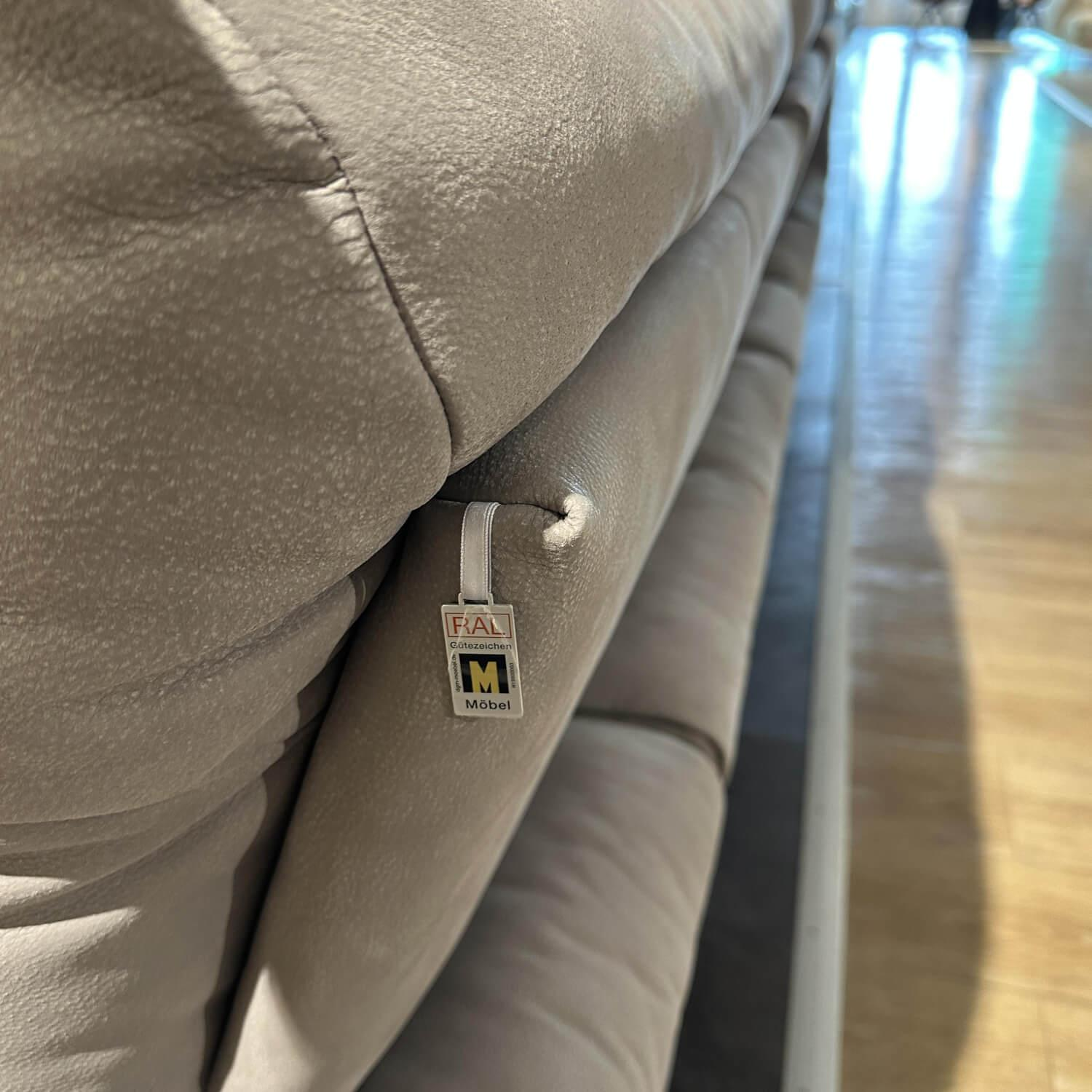 W. Schillig - Ecksofa 16741 seventy5 Leder Steel (LK50) Grau Fuß FT9 M99 Schwarz Mit Sitztiefenverstellung - 2