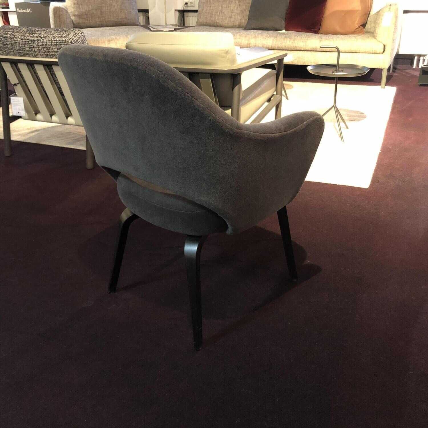Knoll International - 2er-Set Saarinen Conference Chair Konferenzstuhl Stoff Alpaca Grau - 5