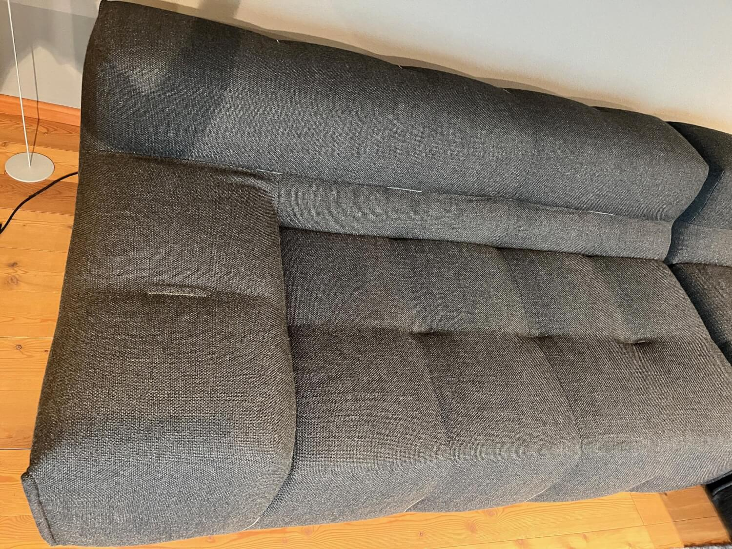 B&B Italia - Ecksofa Tufty Too Stoff Astro 2816153 Anthrazit mit 2 Kissen - 3