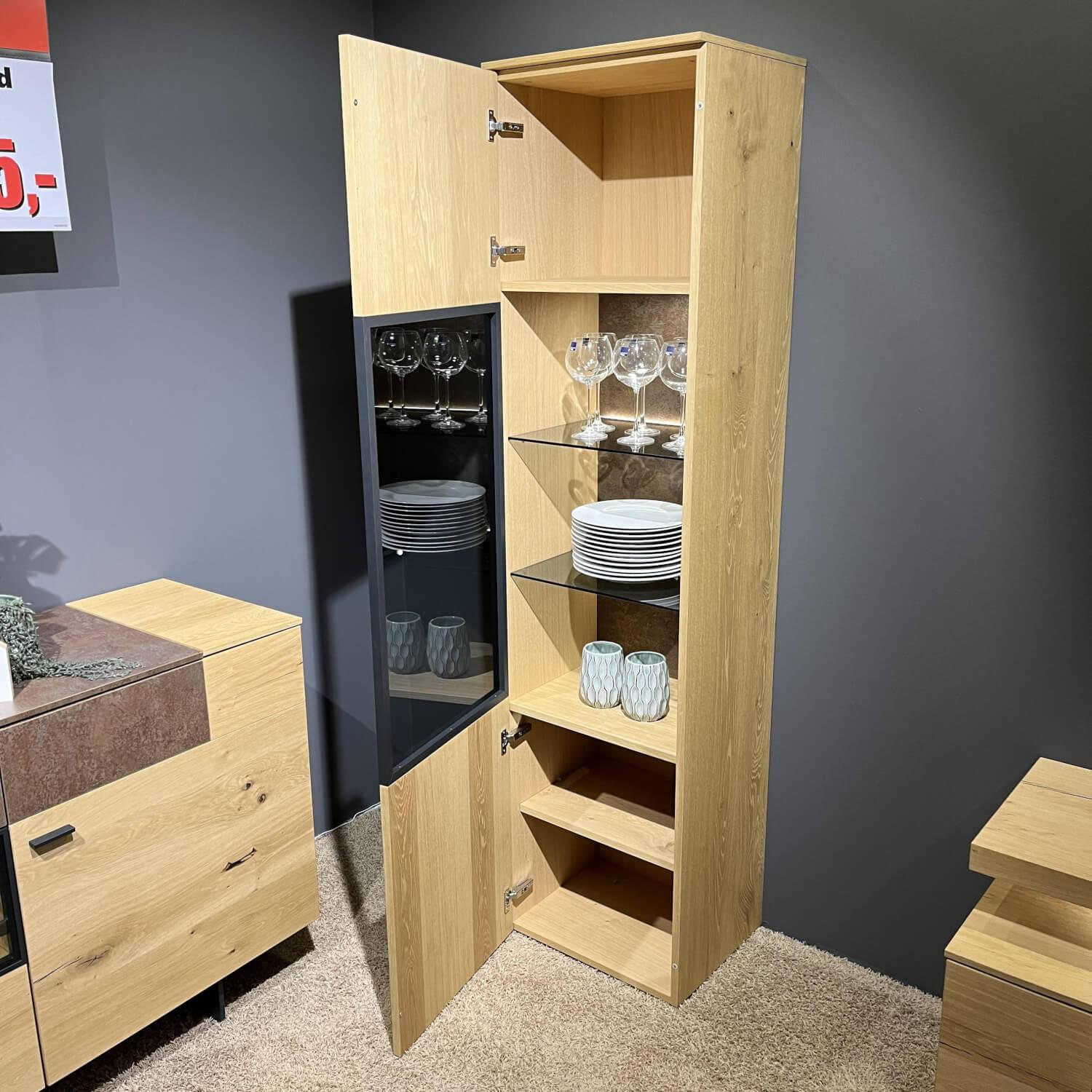 Gwinner - Wohnwand Mondo Cantato CN7 Balkeneiche Natur 2205 Akzent Rostoptik - 20