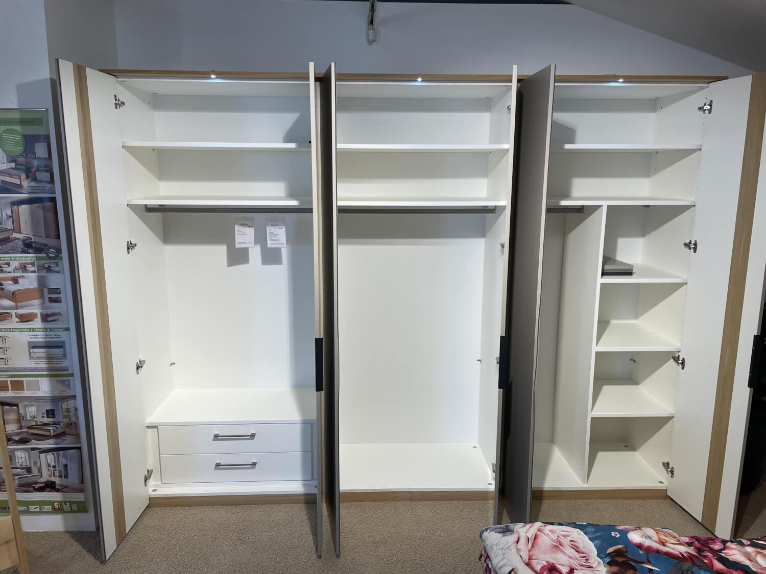 Disselkamp - Kleiderschrank Callao Balkeneiche Und Lack Taupe Grau Beige - 2