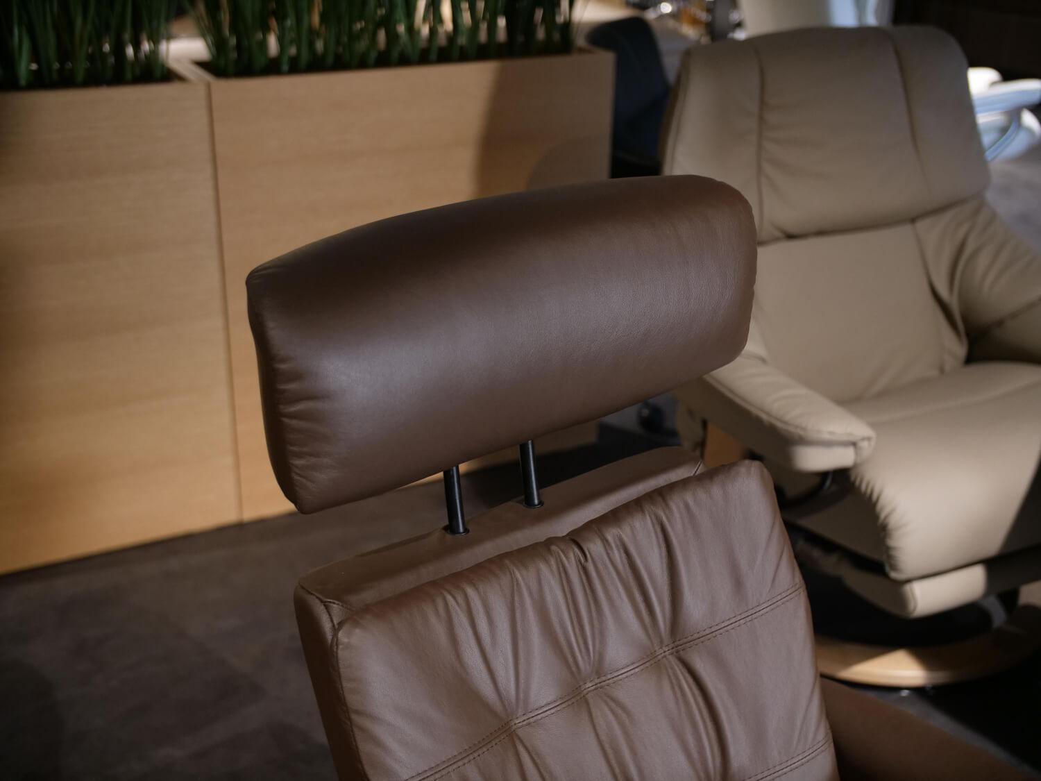 Stressless - Sessel Erik S Mit Hocker Bezug Leder 094 Plaoma Espresso Braun Gestell Classic Holzfarbe Wenge Schwarz - 6