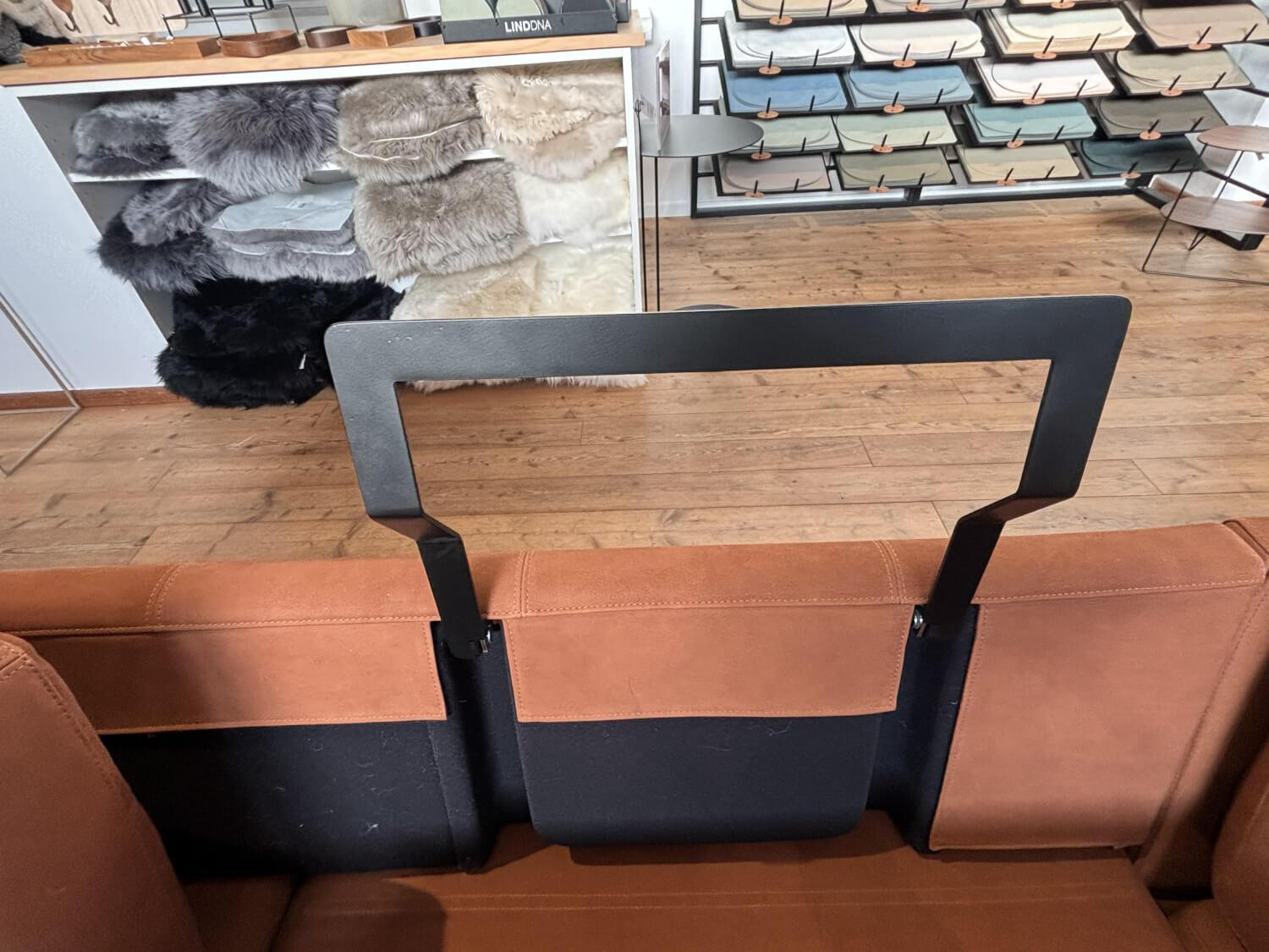 Brühl - Ecksofa Alba 55/70 Leder Taron 45 Cognac Braun Metallfüße Schwarz - 7