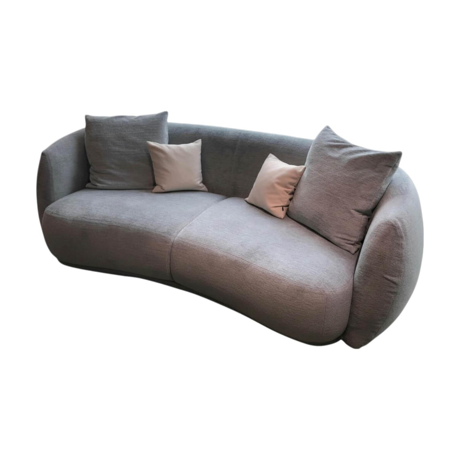 Moroso - Sofa Pacific Zweisitzer Major Stoff Yeti A8828 Crystal Water Blau mit 4 Kissen - 1