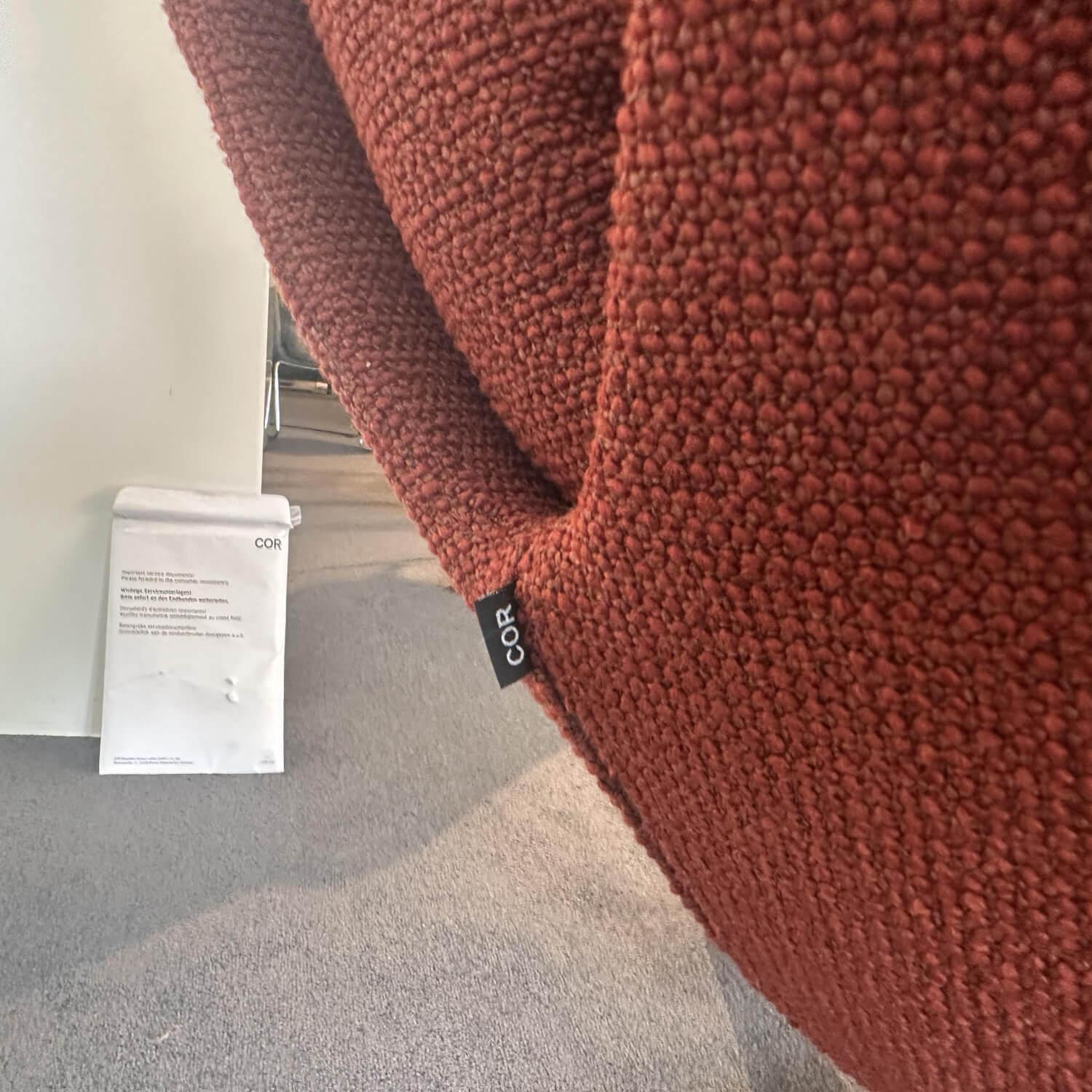 COR - Drehsessel Cordia Lounge Stoff 80 8189 Rostrot Rot Fußkreuzgestell Lack F05 Schwarz Inklusive Hocker - 4