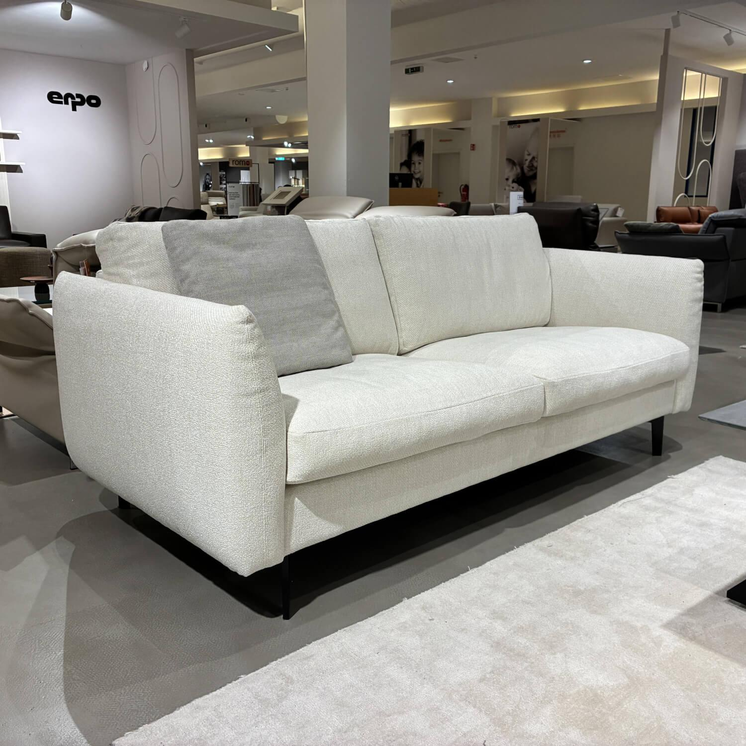 Erpo - Sofa CL 970 Stoff Zigzag 2051.00 Hellgrau Metallfuß Matt Schwarz Pulverbeschichtet - 2